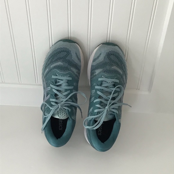 Asics Teal Blue Athletic Shoes with Cushioned Sole - Picture 2 of 6